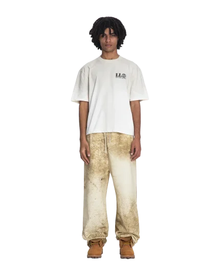 Low Lights  7Circular T Shirt Creme Dirty Wash (3)