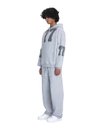 Low Lights 7EVENTY 7EVEN Raglan Hoodie Grey Melange (1)