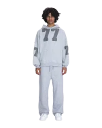 Low Lights 7EVENTY 7EVEN Raglan Hoodie Grey Melange (3)