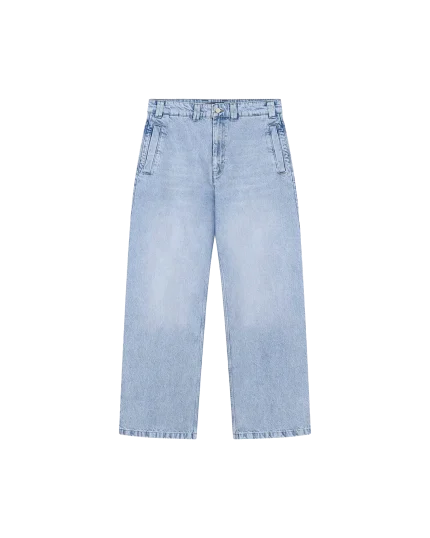 Low Lights Baggy Denim Washed Blue