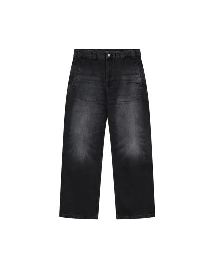 Low Lights Baggy Denim Washed Dark Grey