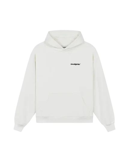 Low Lights Basic Hoodie Creme White