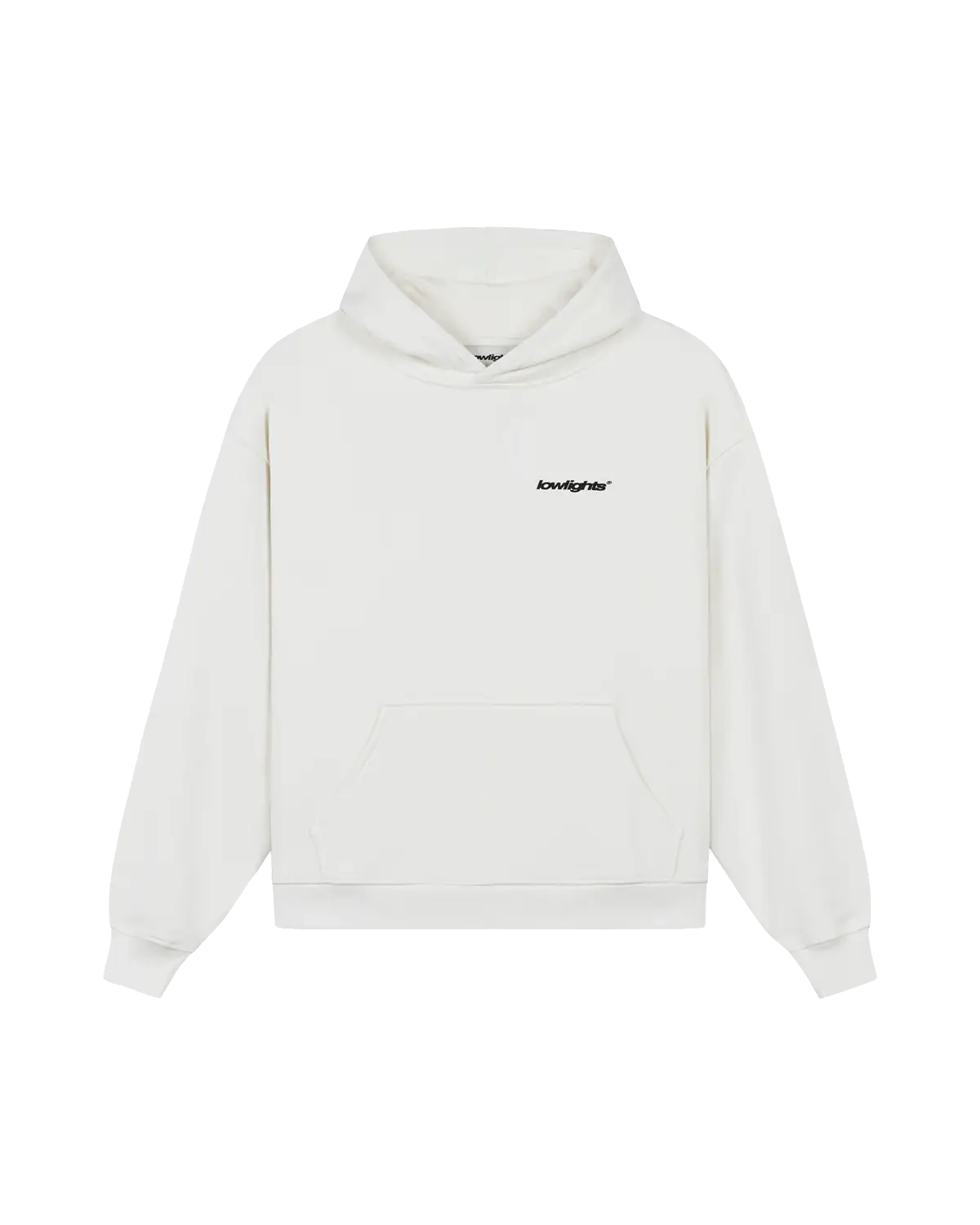 Low Lights Basic Hoodie Creme White Low Lights Basic Hoodie Creme White