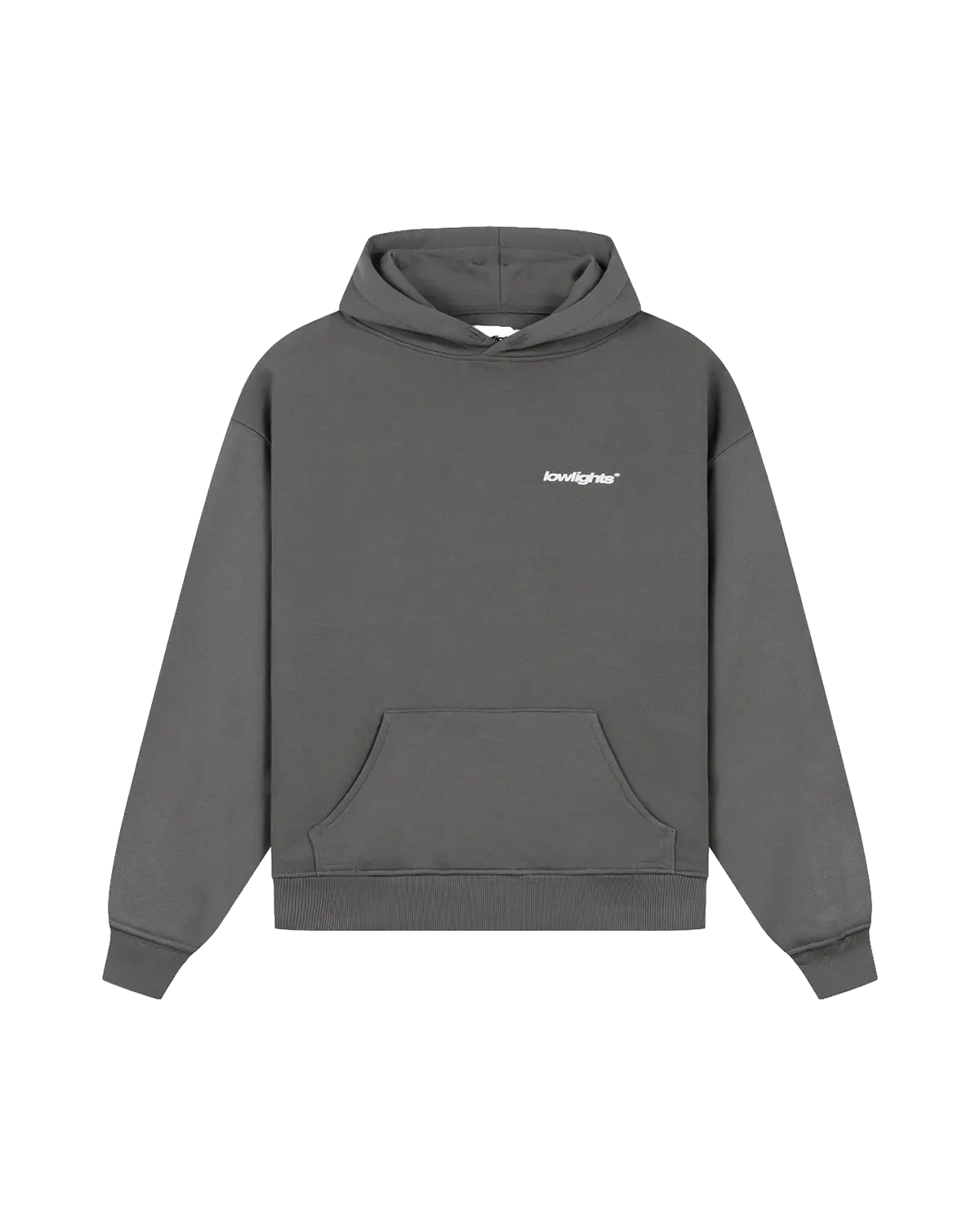 Low Lights Basic Hoodie Dark Grey Low Lights Basic Hoodie Dark Grey