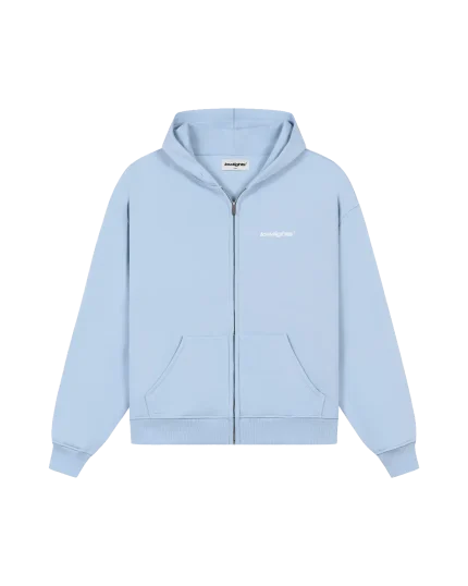 Low Lights Basic Zip Hoodie Baby Blue