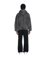 Low Lights Circular Zip Hoodie Graphite Dirty Wash (1)