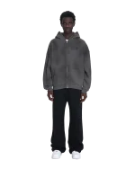 Low Lights Circular Zip Hoodie Graphite Dirty Wash (3)