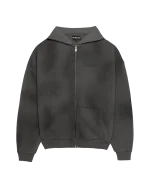 Low Lights Circular Zip Hoodie Graphite Dirty Wash (4)