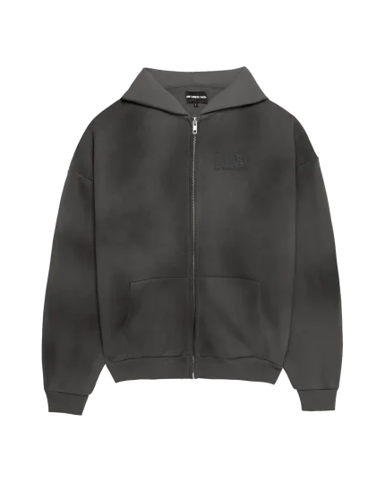 Low Lights Circular Zip Hoodie Graphite Dirty Wash (4)