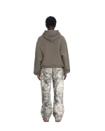Low Lights Combat Bomber Zip Hoodie Washed Beige (1)