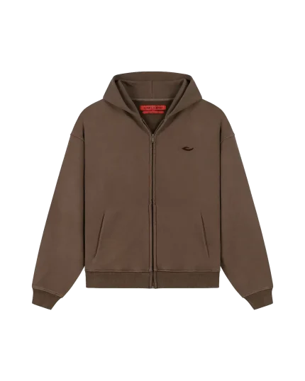 Low Lights Core Zip Hoodie Dark Earth (5)