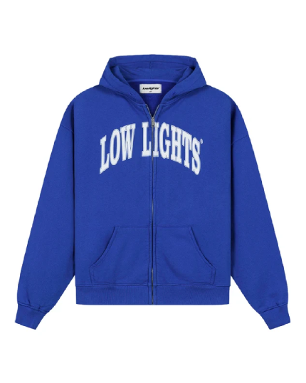 College Zip Hoodie Blue
